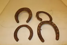 4 USED RUSTY HORSESHOES FOR CRAFTS