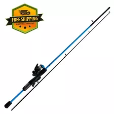 Ozark Trail Wayfarer Spinning Fishing Rod and Reel Combo, Blue