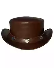 100% Leather El Dorado Top Hat Handmade for men & women High Quality TOP Hats