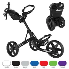 Clicgear Cart Model 4.0 Golf Push Cart | 3-Wheel Folding Collapsible Trolley