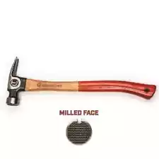 Framing Hammer Wood Milled Face Hickory Handle Hand Tools Equipment 22 oz.