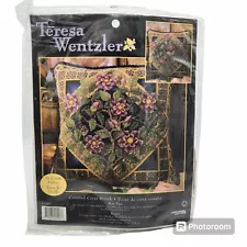 Teresa Wentzler Rose Tree Cross Stitch Kit #113907 Purple Flowers NOS Sealed