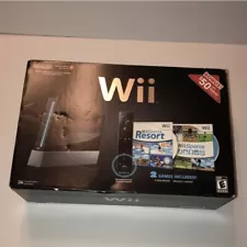 Nintendo Wii Console Black With Wii Sports And Wii Sports Resort - New in Box