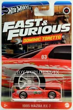 2024 Hot Wheels Fast & Furious Dominic Toretto #1 1995 Mazda RX-7