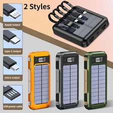 2023 Super 10000mAh 4 Output Portable Charger Solar Power Bank for Cell Phone