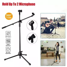 PROFESSIONAL BOOM MICROPHONE MIC STAND HOLDER ADJUSTABLE WITH FREE CLIPS NEW