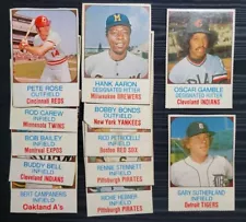 1975, 76, 77, 78 HOSTESS VINTAGE BASEBALL CARD LOT X51 HANK AARON / PETE ROSE