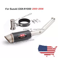 For Suzuki GSXR1000 2005~2006 Slip Exhaust Middle Pipe Link Carbon Fiber Muffler