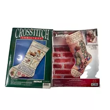 New ListingLot of Bernat & Janlynn Cross Stitch Christmas Stocking Kits