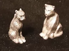 New ListingPair of Vintage Pewter Big Cats, Lioness & Cheetah, 1996