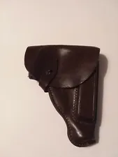 Soviet 9x18 Makarov Pistol Holster Brown Leather #Y48