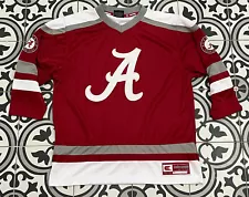 Alabama Crimson Tide Hockey Jersey Youth Boys NCAA Hockey Jersey Large