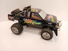 Vintage RARE Tyco R/C 9.6V Turbo Bandit Pickup Truck Black Nissan Truck