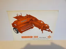 Allis-Chalmers 200 pick-up baler tractor implement sales brochure leaflet 1960s