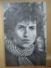 Bob Dylan Large 1960's Vintage Black White Poster Inv#7238