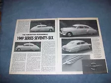 1949 Oldsmobile Seventy-Six Deluxe Club Sedan Vintage Info Article Olds