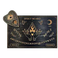 Wooden Vintage Ouija Board & Planchette Handmade Flame Hand Spirit Board 30*20cm