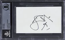 David Bowie Singer Authentic Signed 3x5 Index Card Autographed BAS Slabbed