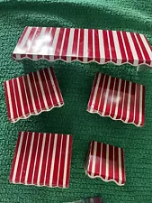 Red White Striped Metal Awnings For Doll House