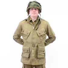 Replica US WW2 Paratroopers M42 Jump jacket reinforced D-Day Airborne model b...