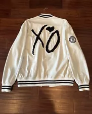 2015 The Weeknd Roots XO White Lambskin Leather Jacket 1/60 ONLY 3XL EVER MADE