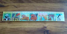 1960s Lenticular Flicker Ruler Moving Zoo Animals Japan Wonder Co Ltd