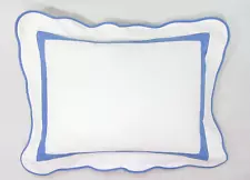 Peacock Alley Pique Blue Scalloped 12 x 16 Boudoir Pillow(s)