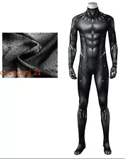 Marvel Black Panther Halloween Bodysuit Jumpsuit Costume Adult + Mask Sz Small