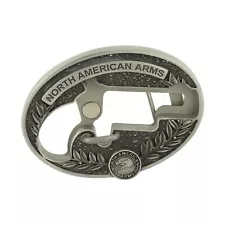 North American Arms NAA LNG RFL CUST Oval Belt Buckle, silver,5.5 x 4 x 1.75 ...