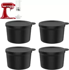 Reusable Plastic Ice Molds with Lids for Kitchenaid Ice Shaver Attachment - 4PC