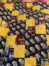 STAR WARS 40 by 54" handmade quilt wall hanging or couch throw all cotton