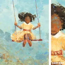 18W"x24H" SWING NO. 11 by REBECCA KINKEAD - PLAYGROUND GIRL - CHOICES of CANVAS