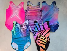 Lot of 5 GK Abstract Competition Gymnastics Leotard Adult Large AL Nastya Simone