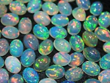 Natural Ethiopian Opal 6x4mm Oval Cabochon loose Gemstone for sale 5-100 pcs