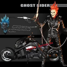 Ghost Rider W Motorcycle 9" Action Figure Double Headed 23cm H Model IN STOCK