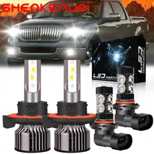 For Lincoln Mark LT 2006 2007 2008 LED Headlight High/Low + Fog Light 4PC Bulbs (For: 2014 Lincoln Mark LT)