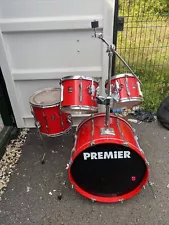 Free P&P. Vintage Premier Drum Kit. 22 Bass, 14 Floor. 10” 12” Tom. Mount, Legs.