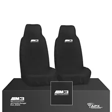 FOR BMW M3 COMPETITION - PREMIUM CUSTOM FRONT SEAT COVERS HEAVY DUTY BLACK 1+1