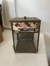 Vintage Reisman Pretzel Display Box Glass Metal