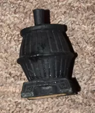 HAND CRAFTED FROM COAL: "POT-BELLY STOVE," (3.00" Tall) Black, New (c) 1991