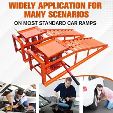 2PCS Auto Car Truck Ramps Lifts Garage Hydraulic Ramps 12000lbs Repair Frame