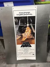 GEORGE LUCAS STAR WARS (1977) 14" X 36" INSERT 1990s REPRODUCTION(?) POSTER