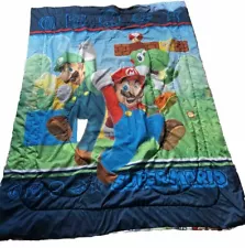 Nintendo Super Mario Brothers Twin Bed Sheet Set w/ Comforter Reversible