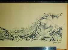 Frank Frazetta Beauty & The Beast Signed Print 1972 Authentic From Russ Cochran