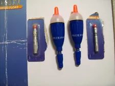 Lot of 2 Blue Fox Firefly Lighted Floats with 2 extra batteries. Unused, Tested.