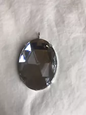 SALE Large Clear Crystal Pendant for Jewelry Making, Pre-Owned