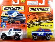 Matchbox Chevrolet Blazer Police Car Lot of 2: Color Variations NIP