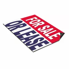 Car Magnet Set of 2 For Sale Or Lease Red Blue Car Advertising Industrial Sign