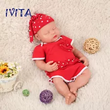 IVITA 18.5'' Soft Silicone Reborn Doll Lifelike Eyes Closed Baby Girl 3700g Toy