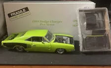 Danbury Mint 1969 Dodge Charger Pro Street Sublime Green w/ Title, Brochure, Box